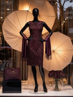 Sophisticated Burgundy Midi Dress